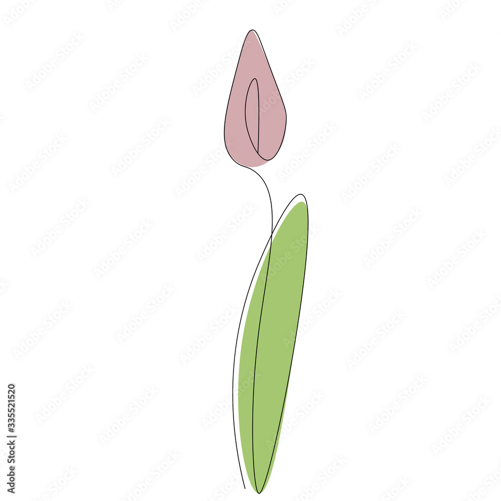 Summer flower on white background. Vector illustration Summer flower on white background. Vector illustration
