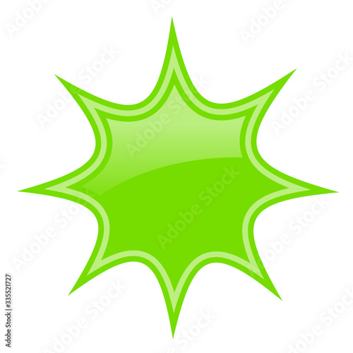 Green star burst icon