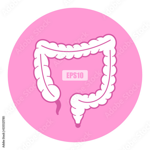 Human colon vector logo