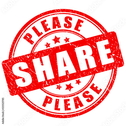 Share please red sign
