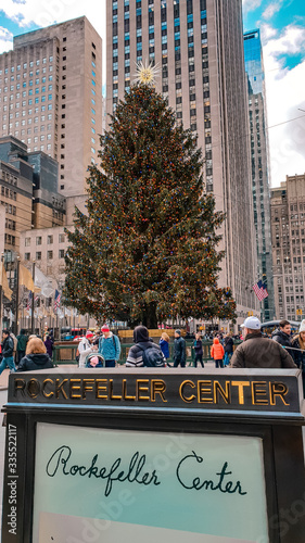 Weihnachtsbaum vor dem Rockefeller Center New York City Manhattan