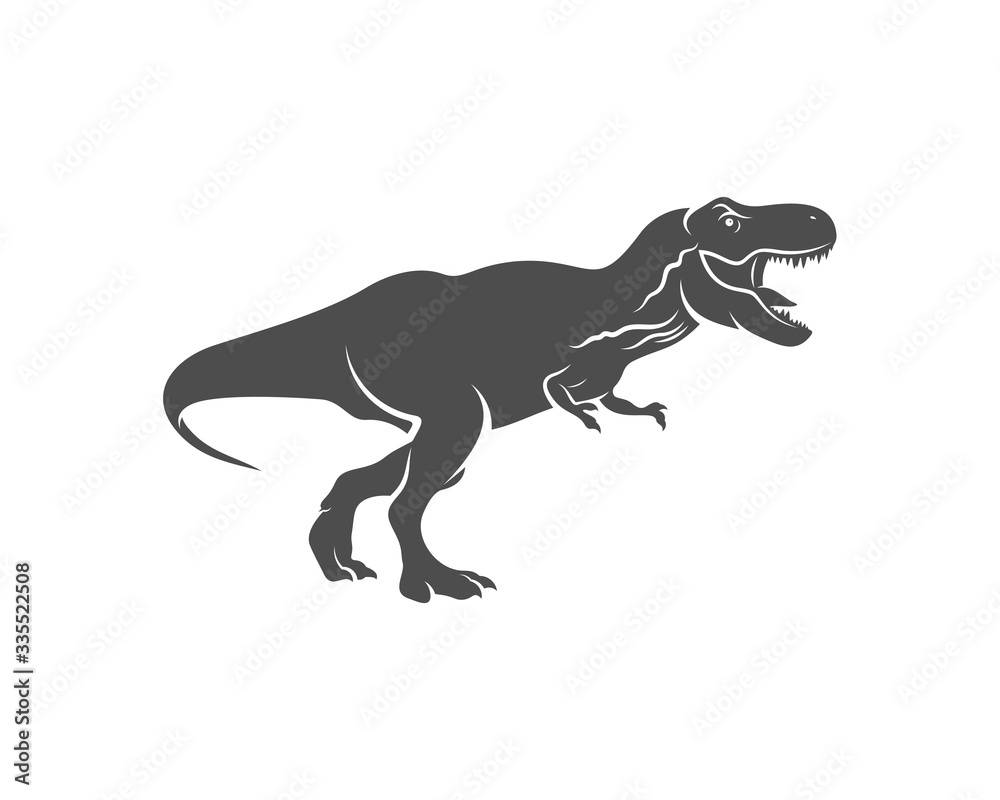 T rex logo design template. vector illustration Stock Vector | Adobe Stock