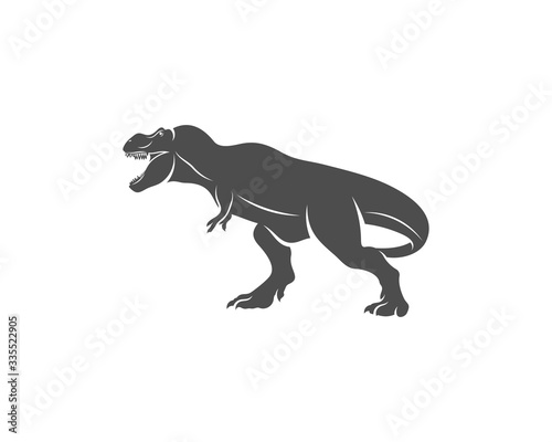 T rex logo design template. vector illustration