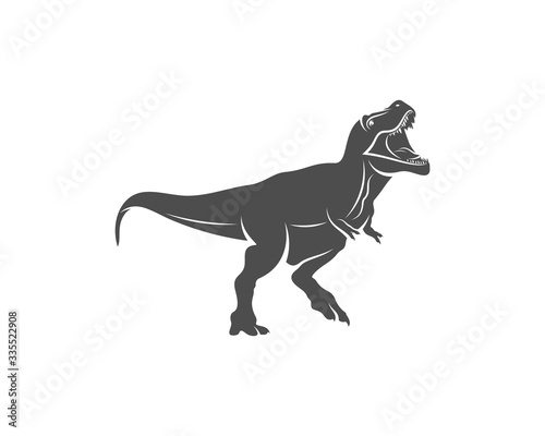 T rex logo design template. vector illustration © shuttersport