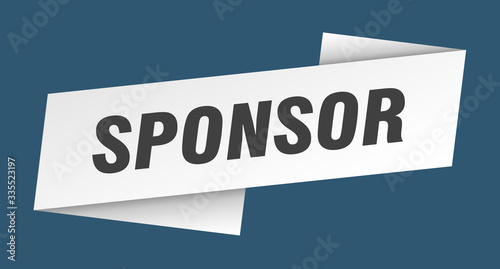 sponsor banner template. sponsor ribbon label sign