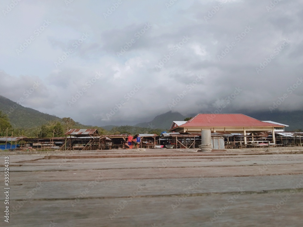 tropical beach with a boat