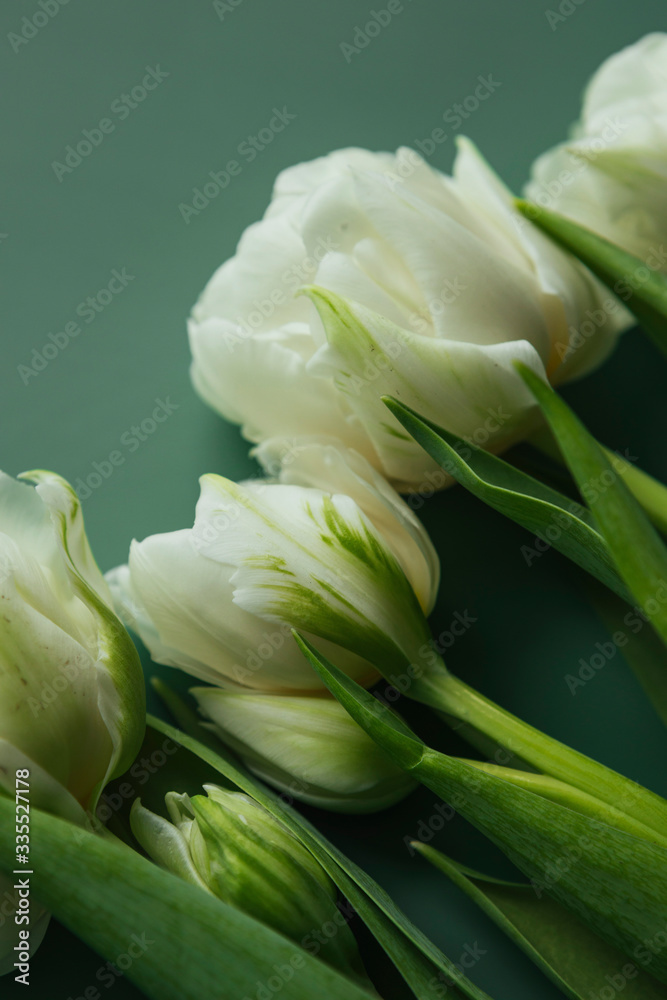Fototapeta premium Fresh flowers in romantic decor