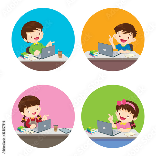 children Boy and Girl using technology gadget in house  lifestyle activity that you can do at home to stay healthy