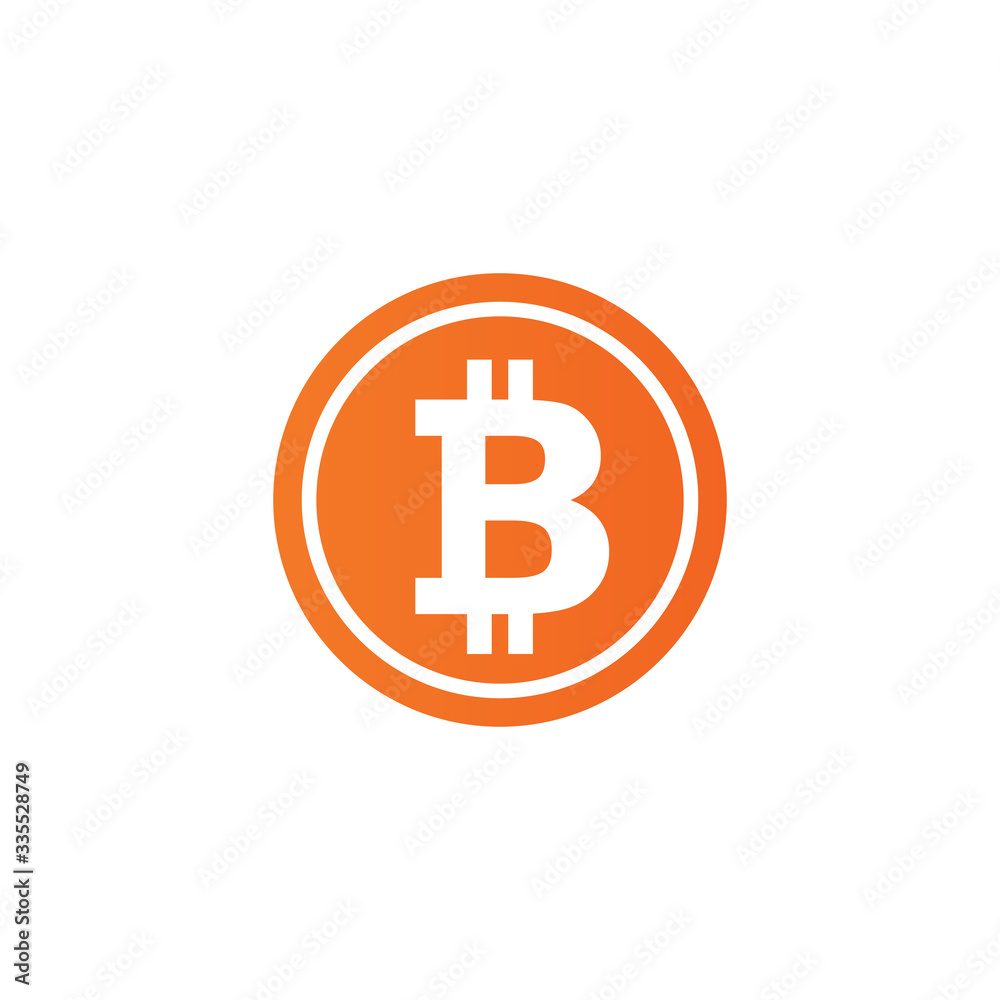 Bitcoin currency icon logo design vector Bitcoin currency icon logo design vector