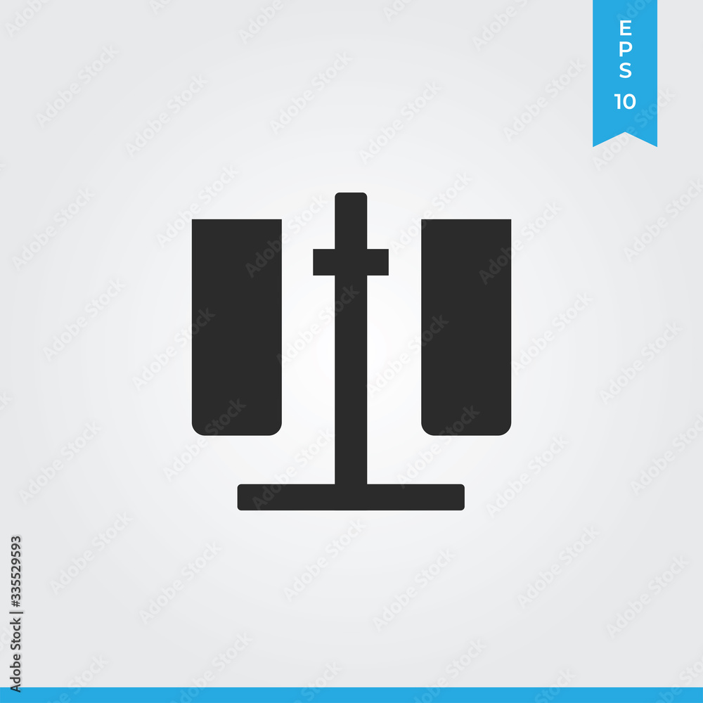 Fototapeta premium Test tubes vector icon, simple sign for web site and mobile app.