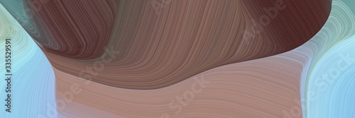 abstract dynamic curved lines dynamic horizontal header with pastel brown, light blue and dark gray colors