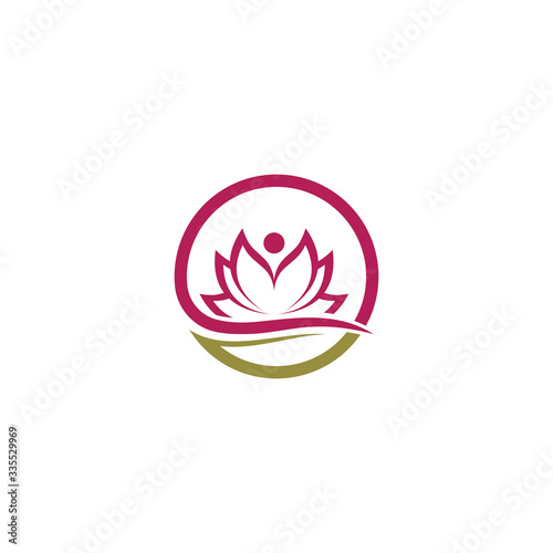 Beauty Vector lotus flowers design logo