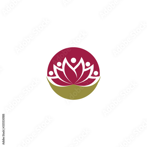 Beauty Vector lotus flowers design logo