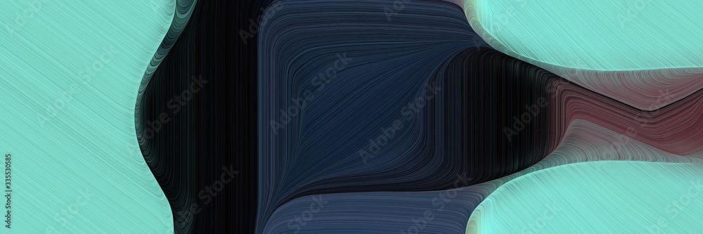 abstract dynamic curved lines artistic horizontal header with very dark blue, medium aqua marine and dim gray colors. elegant curved lines with fluid flowing waves and curves abstract dynamic curved lines artistic horizontal header with very dark blue, medium aqua marine and dim gray colors. elegant curved lines with fluid flowing waves and curves