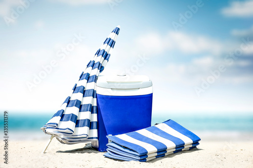 Summer photo of beach and free space for your decoration. 