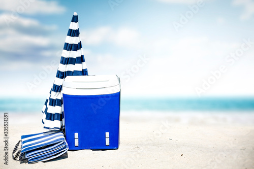 Fototapeta Naklejka Na Ścianę i Meble -  Summer photo of beach and free space for your decoration. 