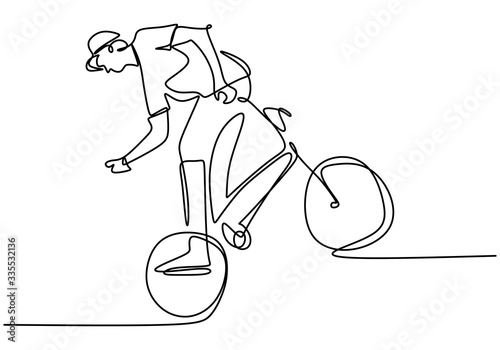 Single continuous line draw...