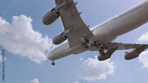 Airplane Landing in Austin USA photo