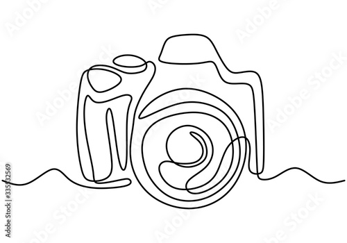 One line drawing of camera ...