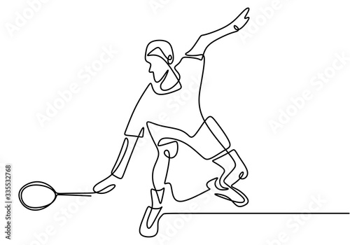One line drawing of young f...