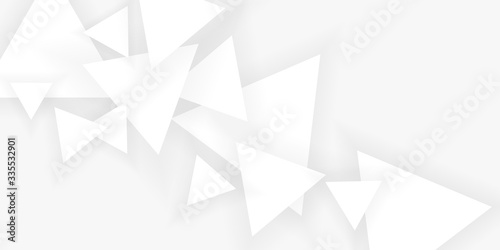 3D white background. Аbstract template triangls in origami style. Carving backdrop white color. Vector illustration layered geometric shapes. Minimal design card, brochure, cover, banner, wallpaper.