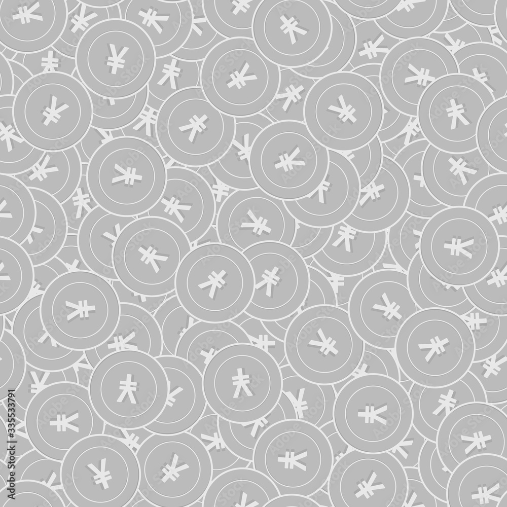 Chinese yuan silver coins seamless pattern. Decent Chinese yuan silver coins seamless pattern. Decent