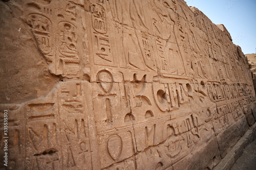 Karnak Temple, the largest temple complex of ancient Egypt, the main state of the New Kingdom sanctuary. Included in the list of UNESCO World Heritage Site.
