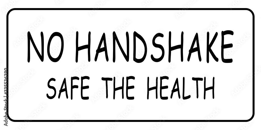 Safe the health no handshake - vector illustration eps ten Safe the health no handshake - vector illustration eps ten