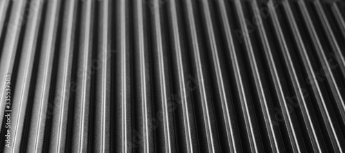 New grill metal surface  background and texture  side view
