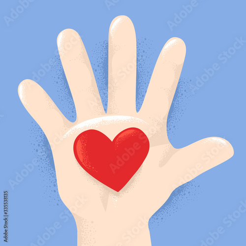 Hand Kid Heart Illustration