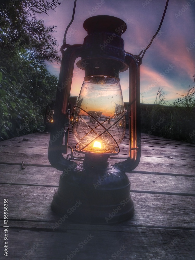 lantern in the night