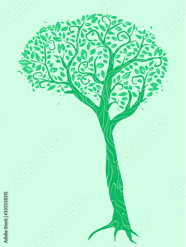 Tree Brain Spinal Cord Metaphor Illustration