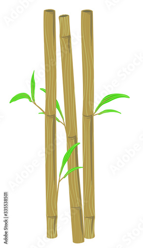 Bamboo Straws Illustration