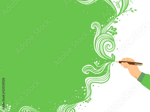 Hand Write Nature Illustration