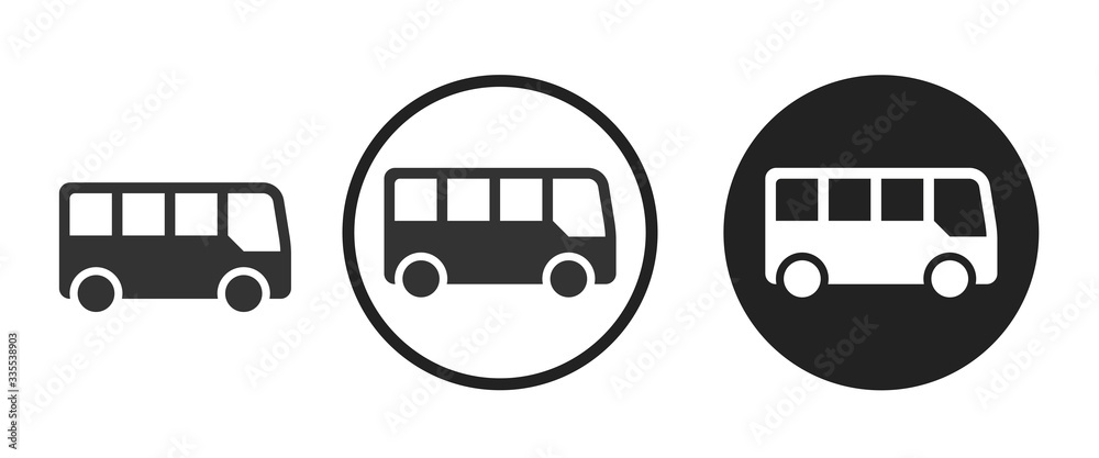 bus icon . web icon set .vector illustration Stock Vector | Adobe Stock