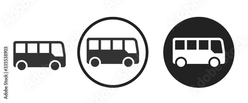 Tablou canvas bus icon . web icon set .vector illustration