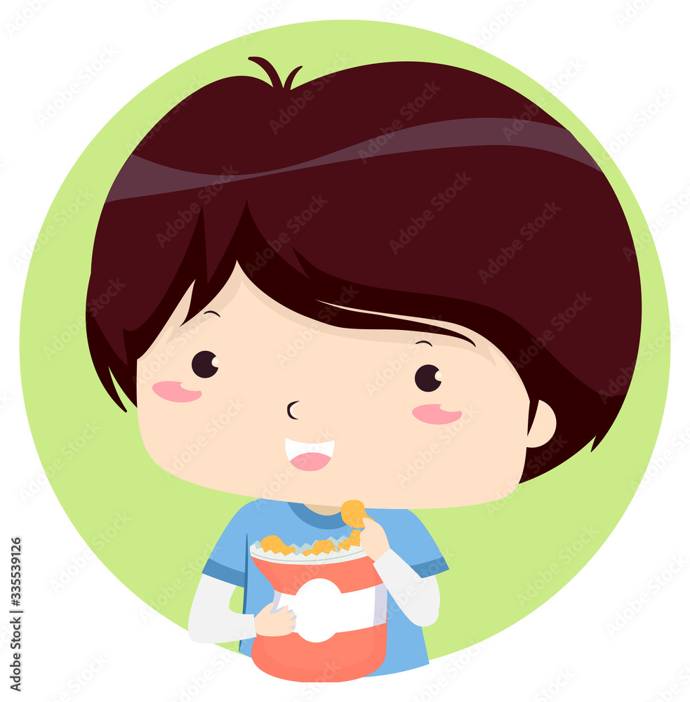 Kid Boy Adjective Salty Illustration Kid Boy Adjective Salty Illustration