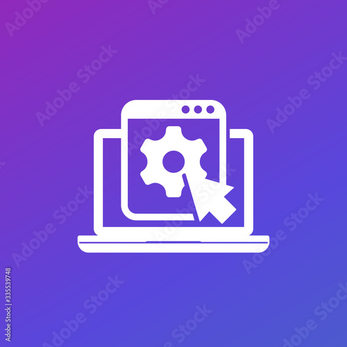 admin panel vector icon for web