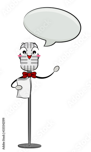 Mascot Microphone Read Spee...