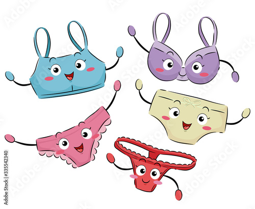 Mascot Women Underwear Illu...