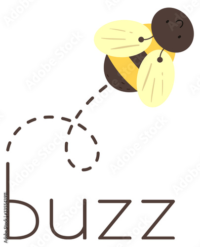 Bee Onomatopoeia Sound Buzz Illustration