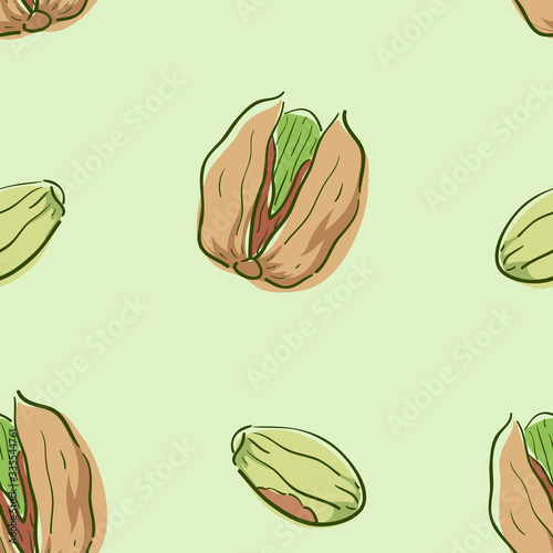 Seamless Pistachio Background Illustration
