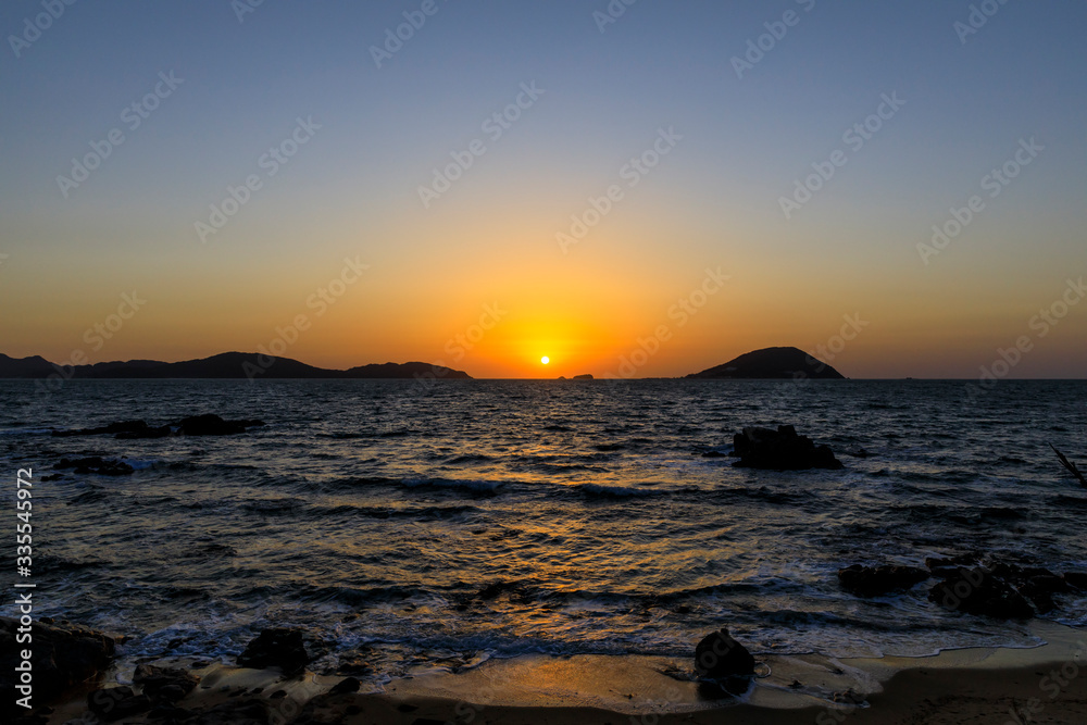 Obraz premium 志賀島の夕日