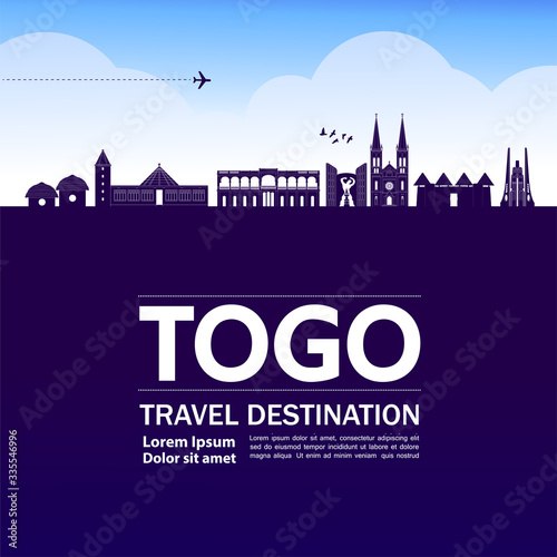 Togo travel destination grand vector illustration. 