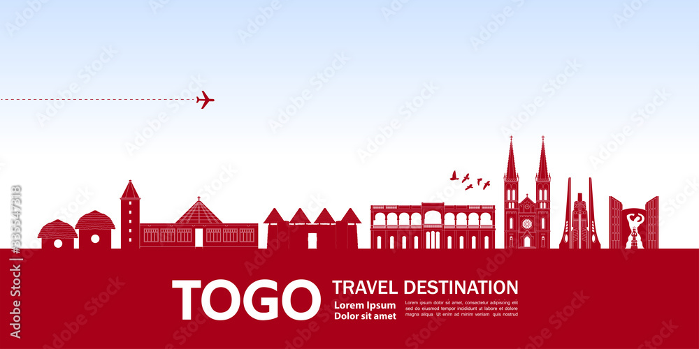 Togo travel destination grand vector illustration. 
