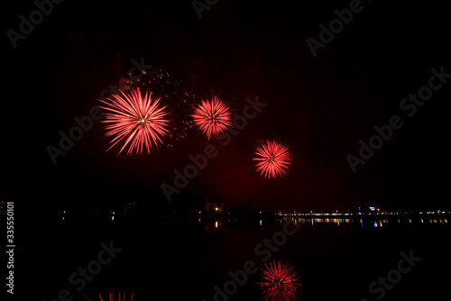 fireworks festival display at night.