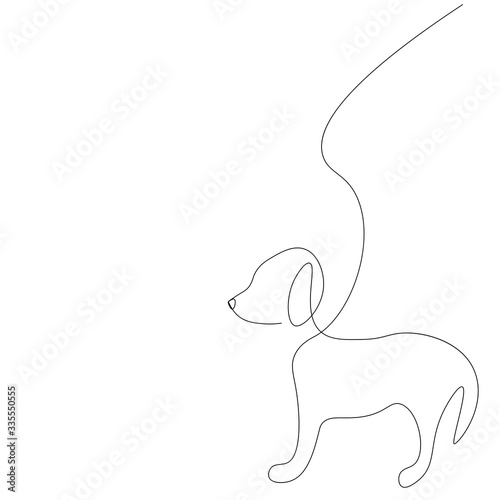 Dog puppy silhouette. Vector illustration