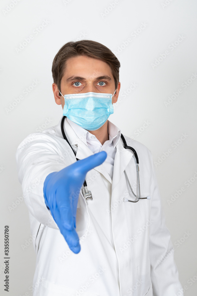 Physician showing handshake