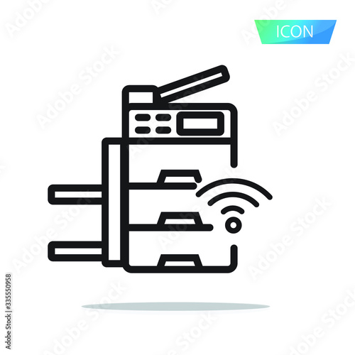 Smart Copier, Copy Machine icon isolated on white background.