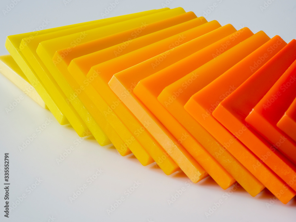 Plastic color swatches book. Sample colors catalogue for plastic ...